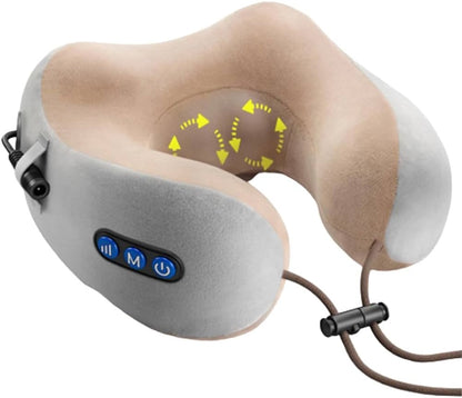 Rechargeable Neck Massager U-Shaped Pillow – Multifunctional Portable Shoulder & Cervical Relaxing Massage for Home, Car, Outdoor