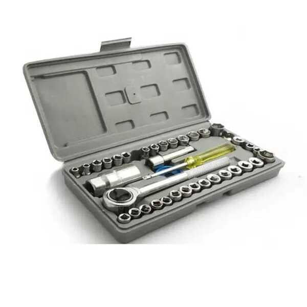 40-Piece Socket Wrench Set Chrome Vanadium Steel