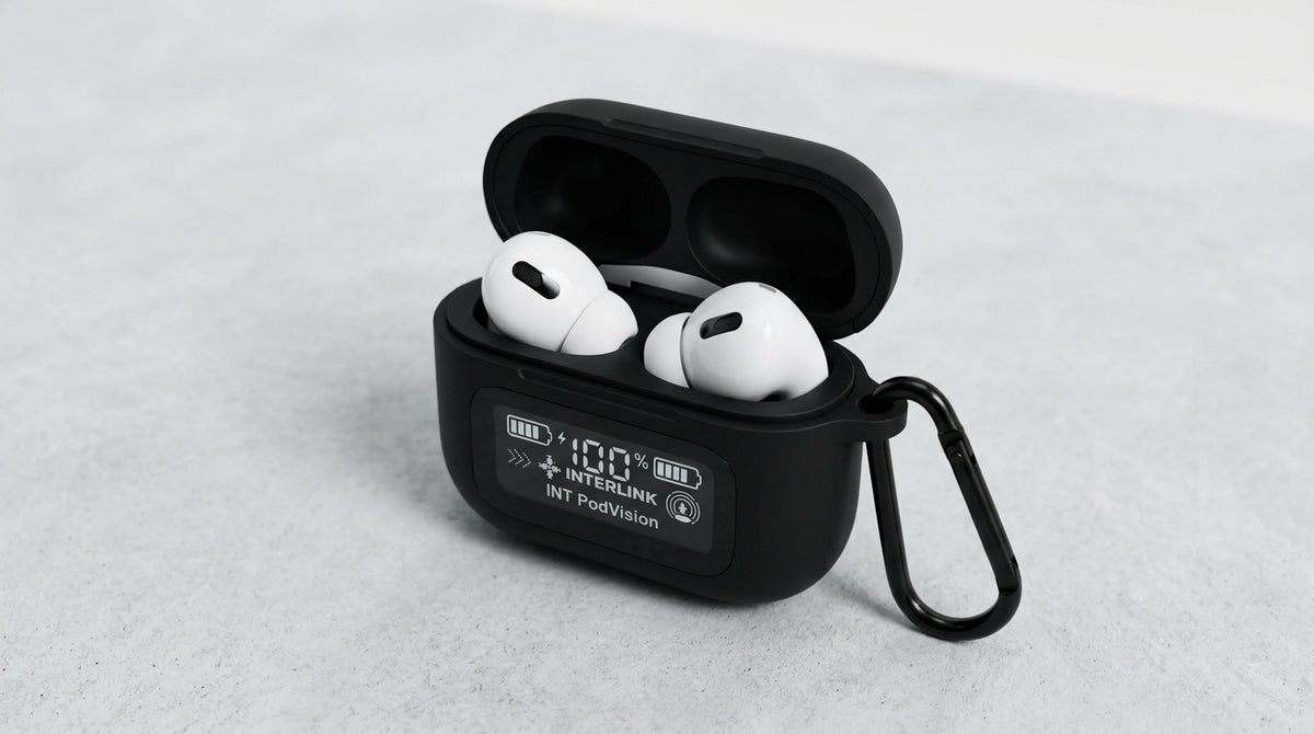INTERLINK INT PodVision TWS Wireless Earbuds with LED Display Charging Case