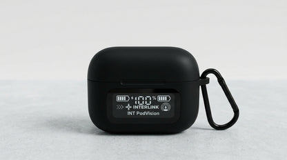 INTERLINK INT PodVision TWS Wireless Earbuds with LED Display Charging Case