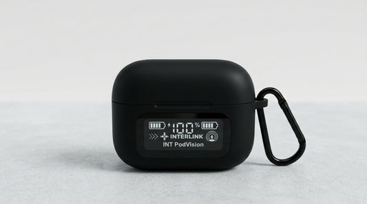 INTERLINK INT PodVision TWS Wireless Earbuds with LED Display Charging Case