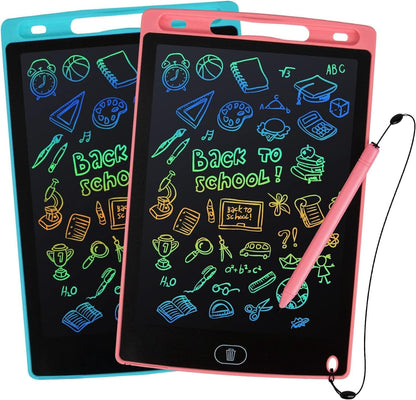 LCD Writing Tablet, Drawing Pads For Kids 8.5 Inch Colorful Lines Doodle Scribble Boards Educational Toys (Random Color